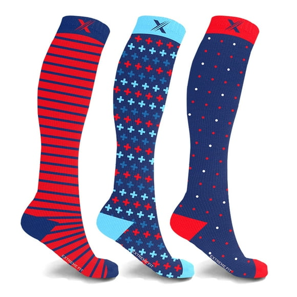 BLongTai Knee High Compression Socks Blue Abstract Lights Space for Women and Men Sport Crew Tube Socks BLongTai Knee High Compression Socks Blue Abstract Lights Space for Women and Men Sport Crew Tube Socks